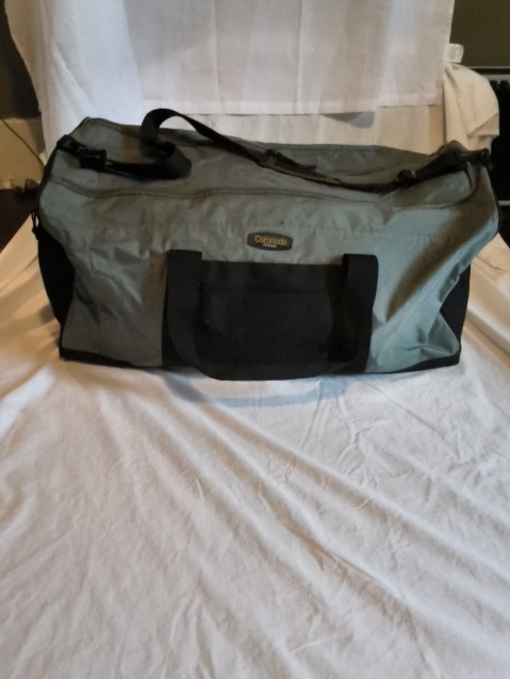 Coronado Men's Gray Duffel Bag with Black Accents Oversized Durable